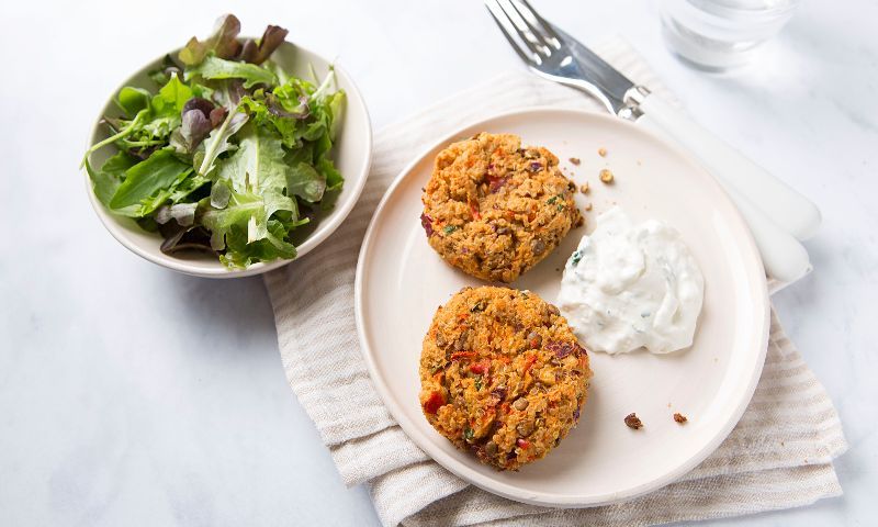 Hamburguesas de lentejas y quinoa