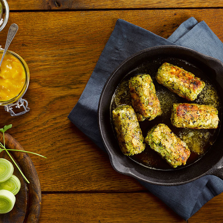 'Glamorgan sausages' (salchichas vegetarianas)