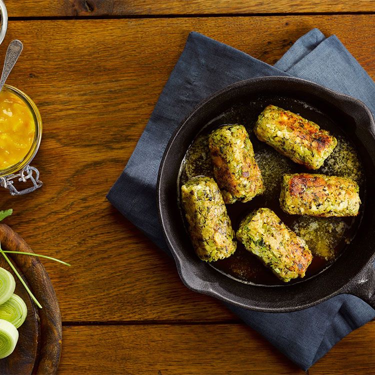 'Glamorgan sausages' (salchichas vegetarianas) 'Glamorgan sausages' (salchichas vegetarianas)