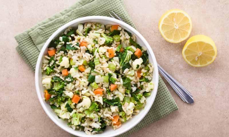 Arroz integral con verduras