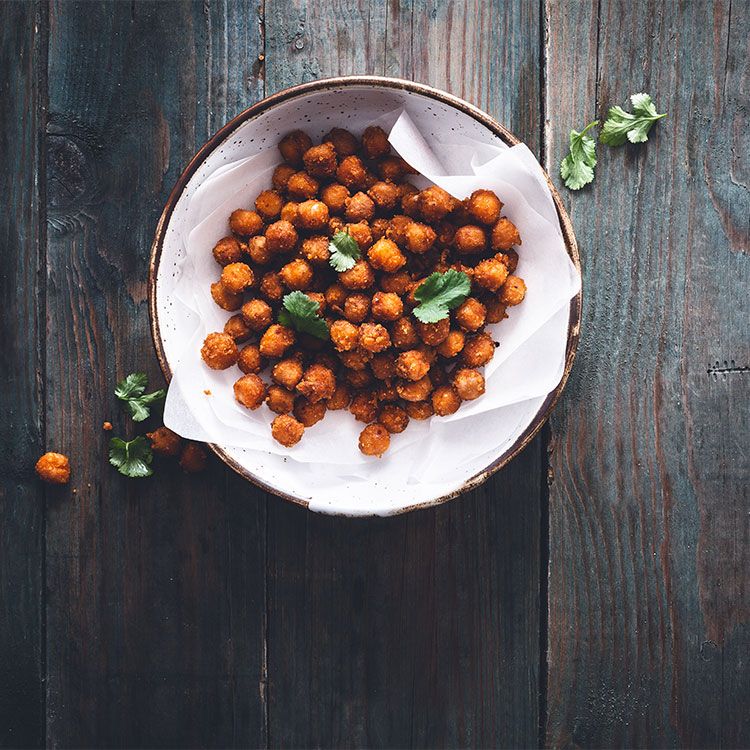 Garbanzos fritos con comino y pimentón Garbanzos fritos con comino y pimentón