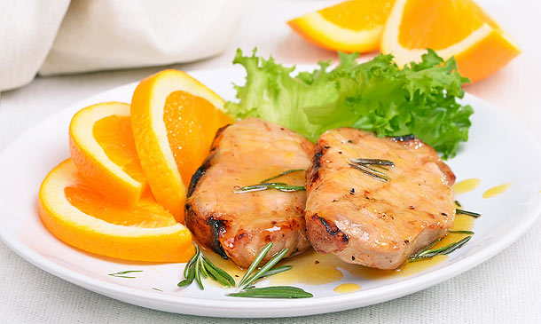 Lomo de cerdo a la naranja, cero grasas y mucho sabor Lomo de cerdo a la naranja, cero grasas y mucho sabor