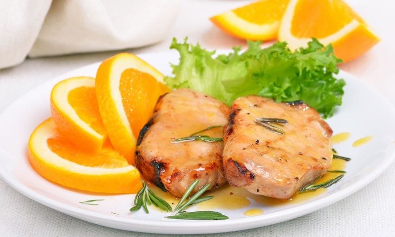 Lomo de cerdo a la naranja, cero grasas y mucho sabor