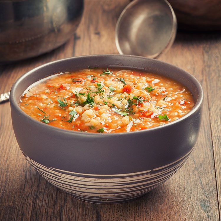 Sopa de lentejas y bulgur Sopa de lentejas y bulgur