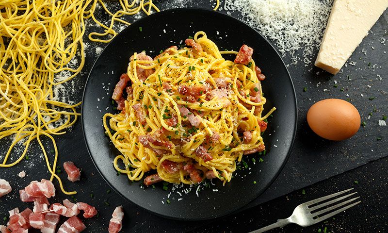 Espaguetis a la carbonara