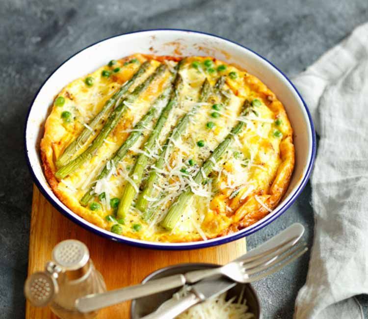 'Frittata' de guisantes y trigueros 'Frittata' de guisantes y trigueros