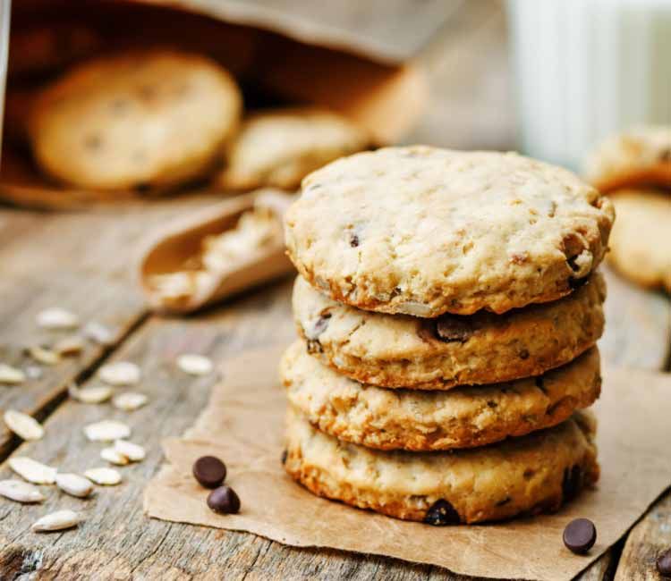 Cookies de avena, chocolate y pipas de girasol Cookies de avena, chocolate y pipas de girasol