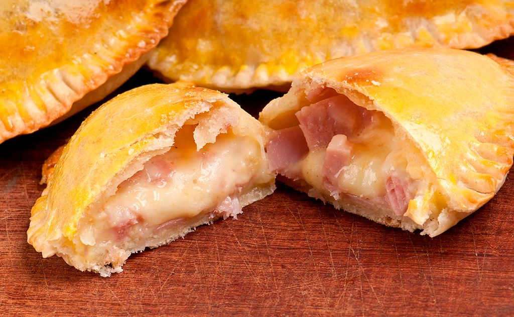 Empanadillas al horno de jamón York y queso