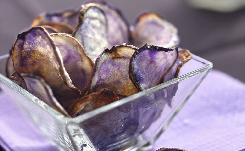 'Chips' de patata morada