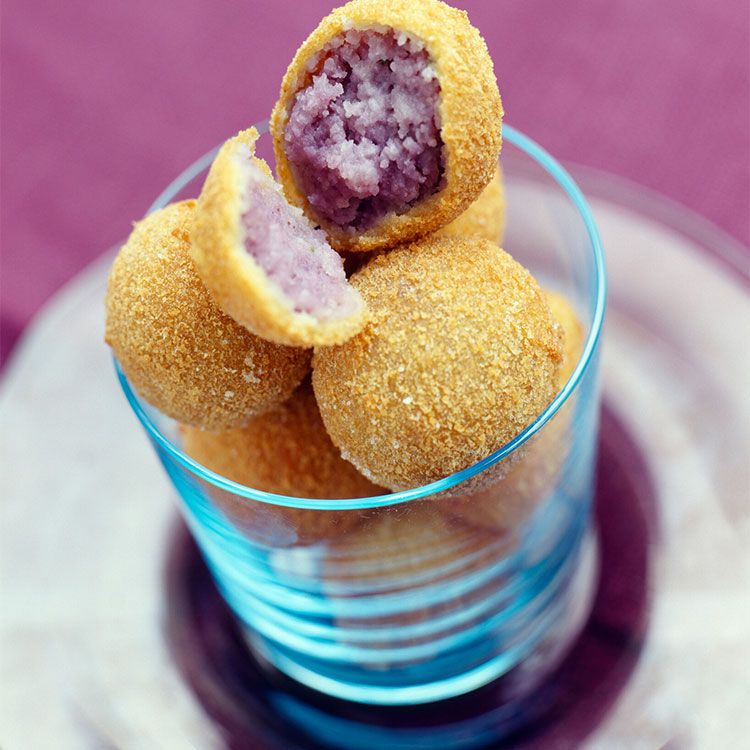 Croquetas de patata violeta Croquetas de patata violeta