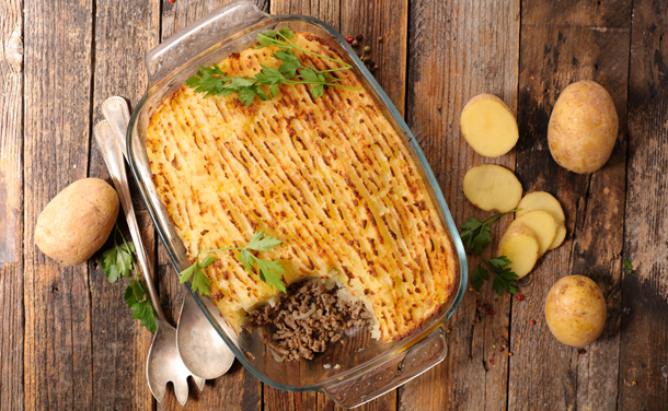 'Hachis Parmentier' (pastel de carne y patata francés) 'Hachis Parmentier' (pastel de carne y patata francés)