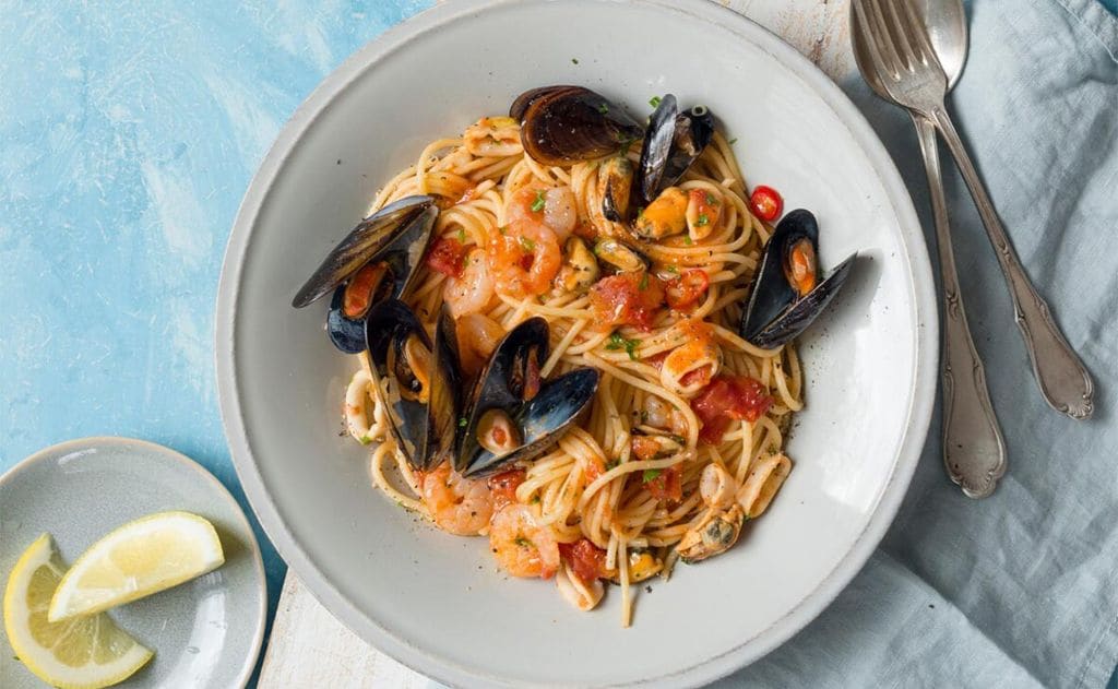 Espaguetis 'frutti di mare'