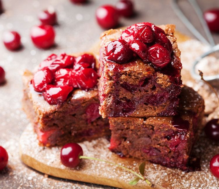 'Brownie' con cerezas 'Brownie' con cerezas