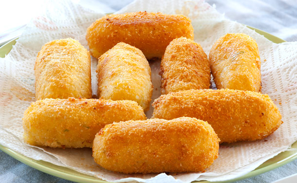 'Crocchè di Patate' (Croquetas de patata al estilo italiano) 'Crocchè di Patate' (Croquetas de patata al estilo italiano)