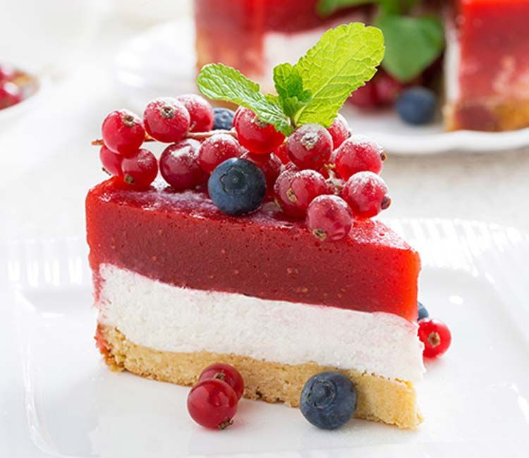 Tarta de queso con gelatina de fresa Tarta de queso con gelatina de fresa