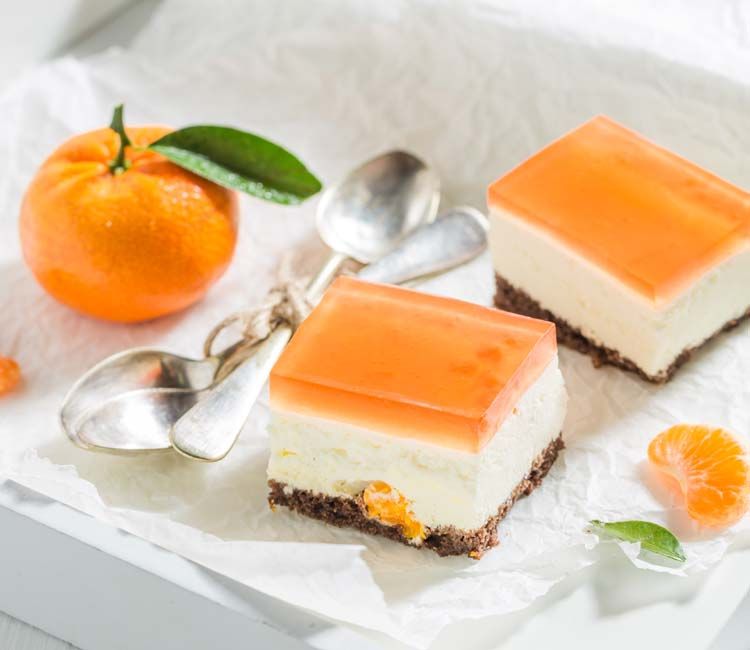 Tarta de queso con gelatina de mandarina Tarta de queso con gelatina de mandarina