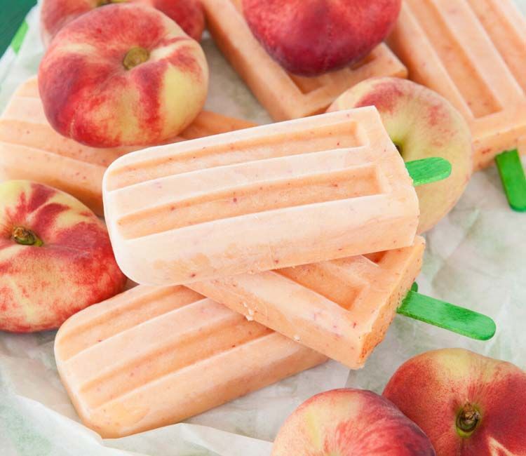 Polos de yogur y paraguaya Polos de yogur y paraguaya