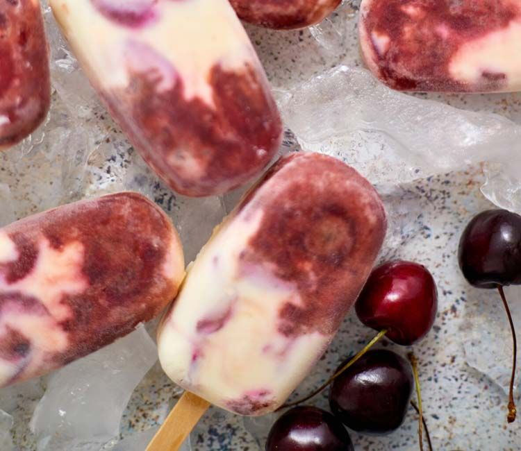 Polos de cereza y vainilla Polos de cereza y vainilla