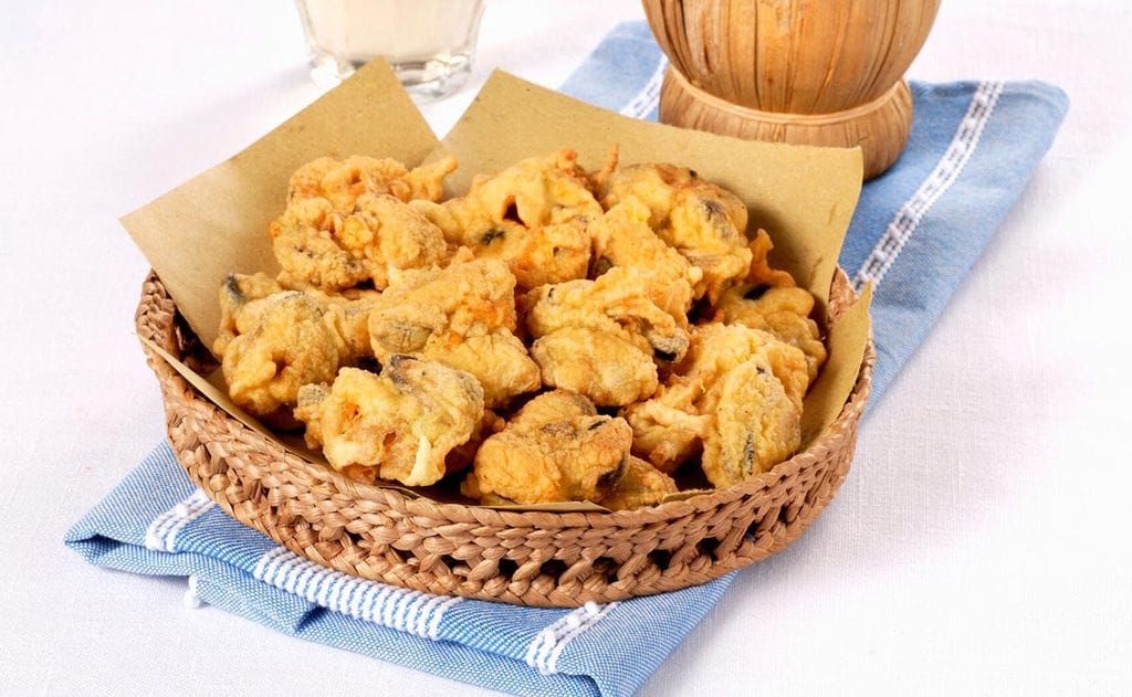 Mejillones en tempura
