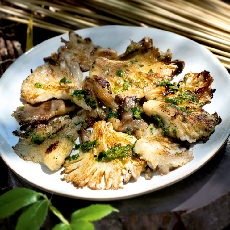 Setas de cardo a la brasa