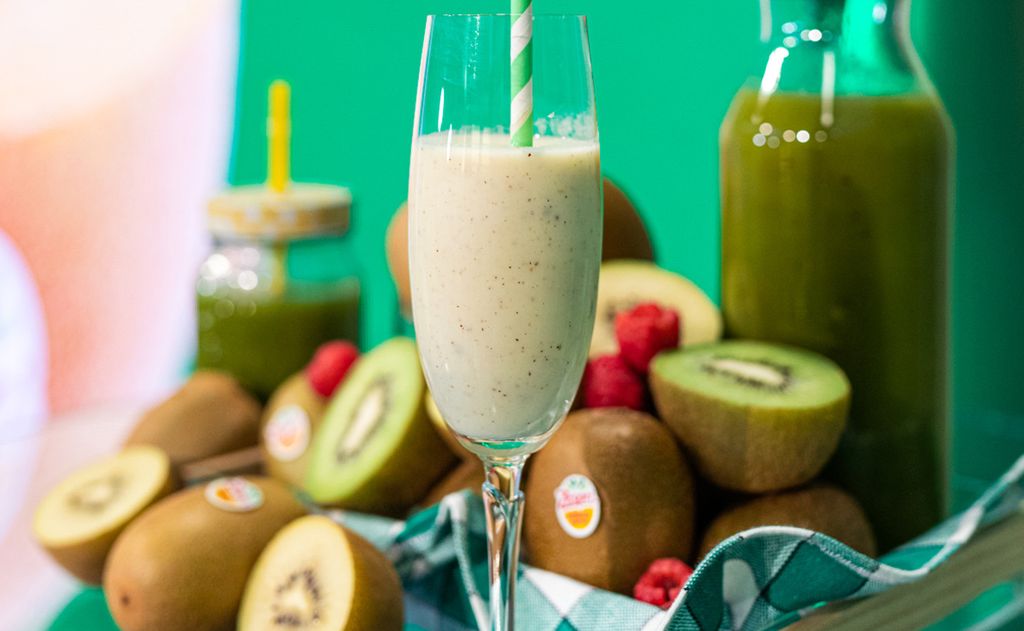 Sorbete cremoso de kiwi