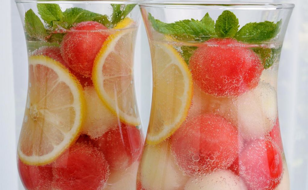 Limonada con sandía y melón