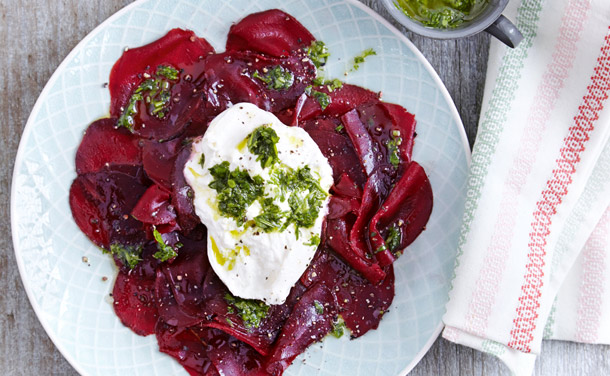 'Carpaccio' de remolacha con burrata 'Carpaccio' de remolacha con burrata