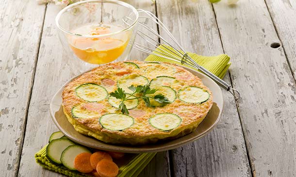 Tortilla de zanahoria y calabacín Tortilla de zanahoria y calabacín