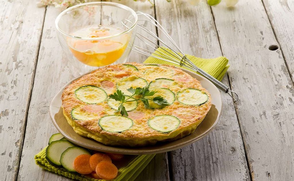 Tortilla de zanahoria y calabacín