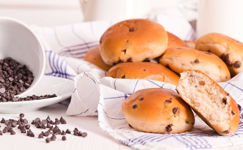 'Brioches' con pepitas de chocolate