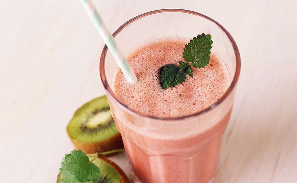 Batido de fresas y kiwi