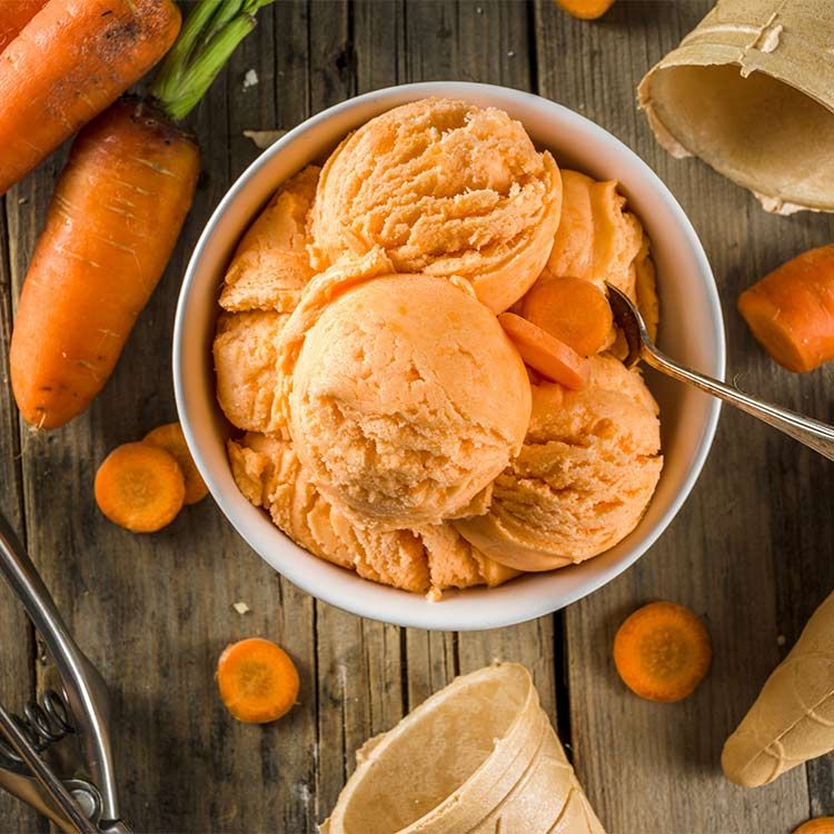 Helado de zanahoria Helado de zanahoria