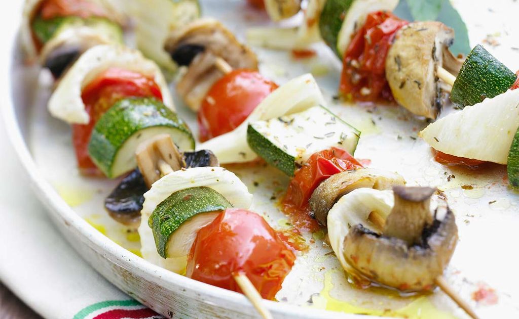 Brochetas de verduras