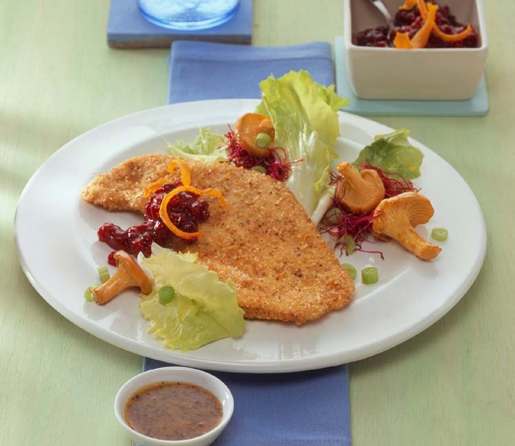 Escalope de pavo con setas Escalope de pavo con setas