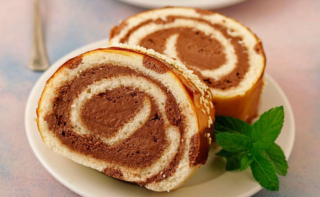 Brazo gitano relleno de trufa de chocolate