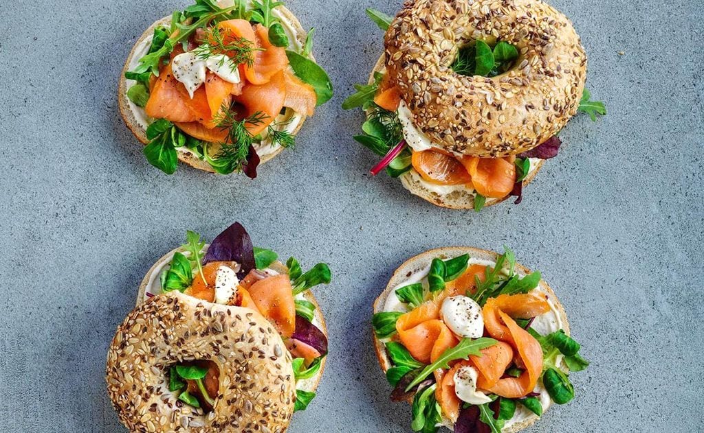 'Bagel' de salmón ahumado