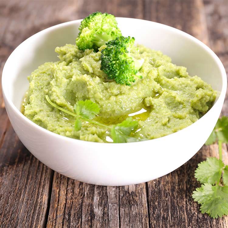 Puré de brócoli al cilantro Puré de brócoli al cilantro
