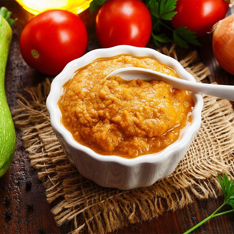 Puré de verduras como guarnición Puré de verduras como guarnición