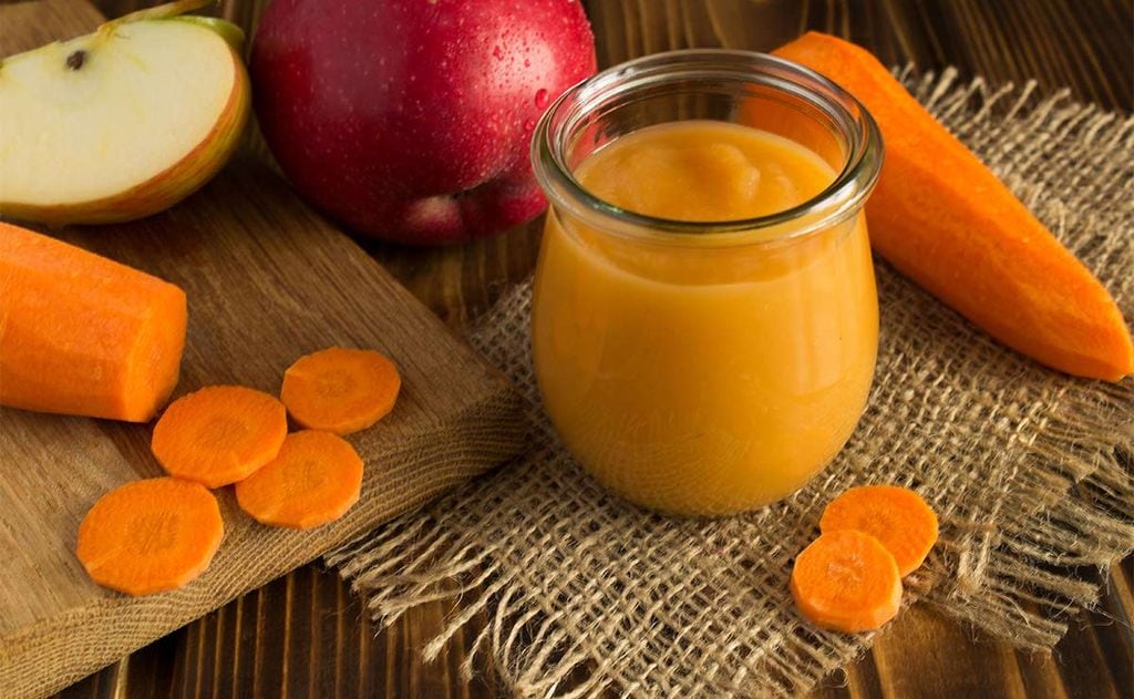 Puré de zanahoria y manzana