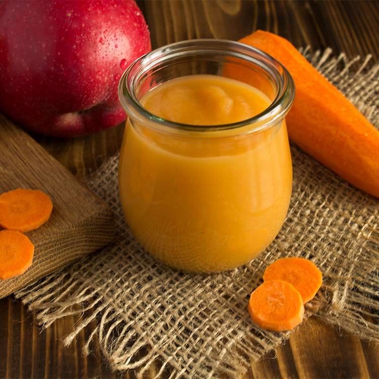 Puré de zanahoria y manzana