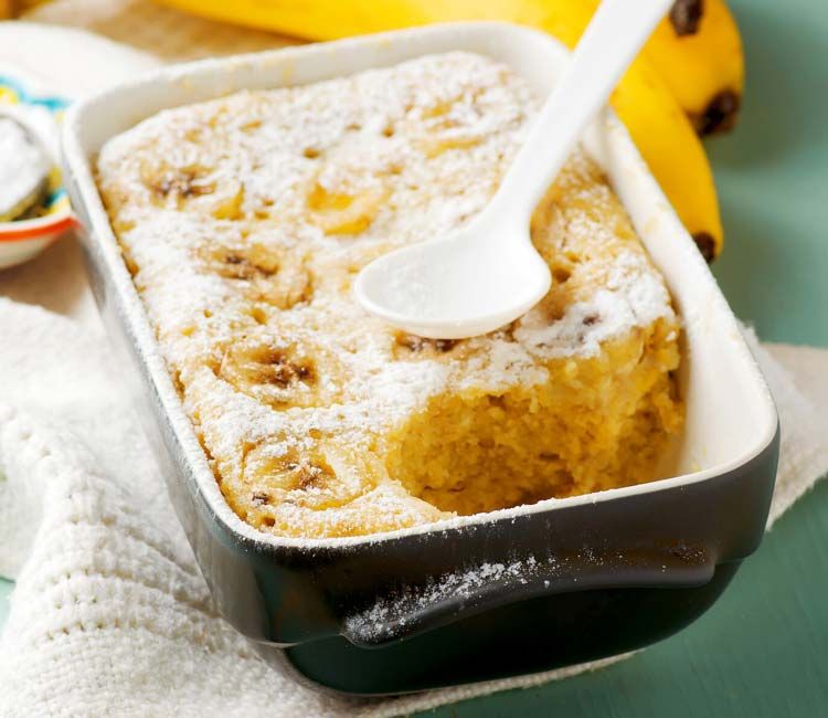 Bizcocho de plátano en el microondas, un postre rápido y fácil Bizcocho de plátano en el microondas, un postre rápido y fácil