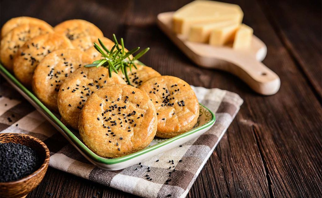 Galletas de queso con sésamo