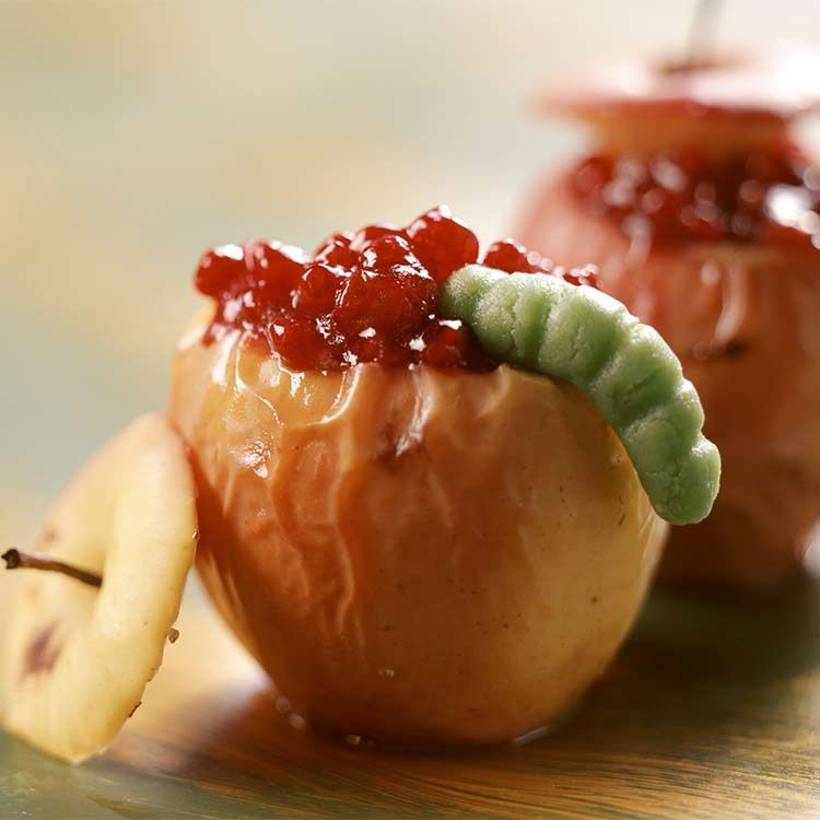 Manzanas asadas de Halloween Manzanas asadas de Halloween