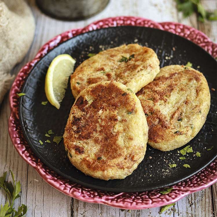 Hamburguesas de atún, brócoli y patata