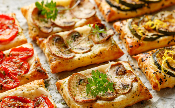 Hojadritos 'veggie' de tomate, champiñón y calabacín Hojadritos 'veggie' de tomate, champiñón y calabacín