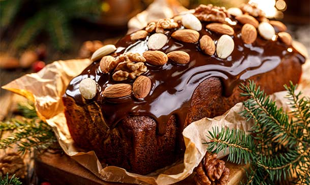 Pan de jengibre y chocolate con frutos secos Pan de jengibre y chocolate con frutos secos