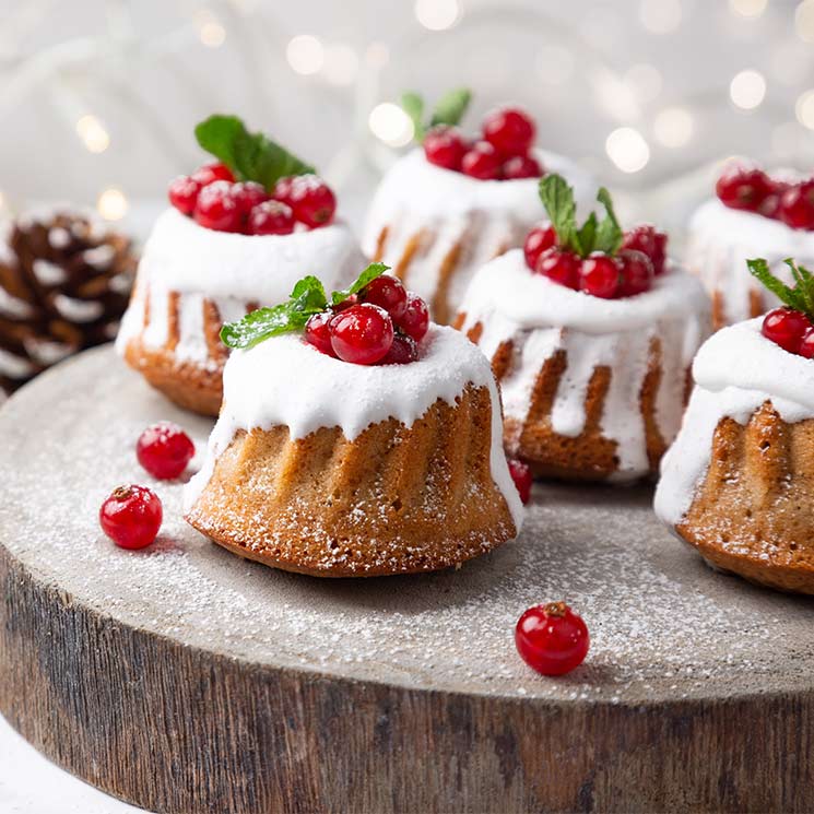 Mini 'bundt cakes' de Navidad