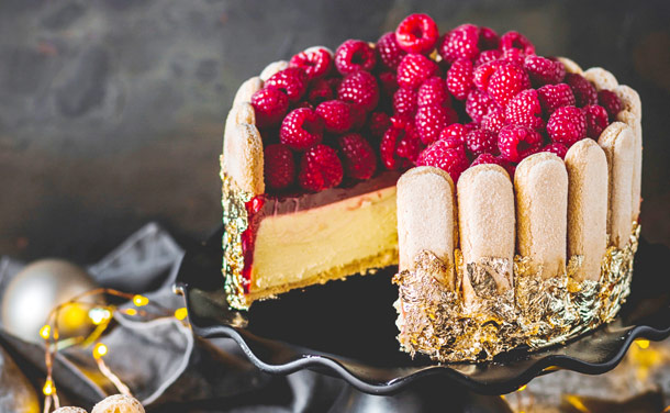 Tarta de queso y frambuesas al estilo 'Carlota' Tarta de queso y frambuesas al estilo 'Carlota'