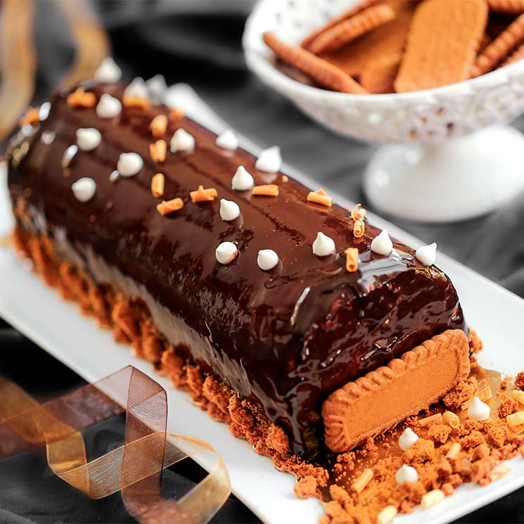 Tronco navideño de 'Speculoos' y chocolate
