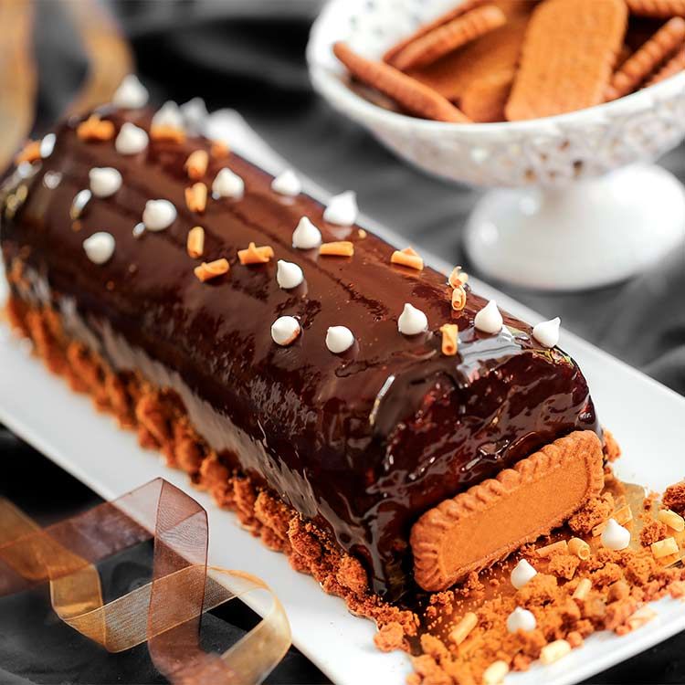 Tronco navideño de 'Speculoos' y chocolate